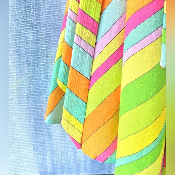 MARC JACOBS Multicolor Striped Spaghetti Strap Midi Summer Dress - Picture 5 of 7